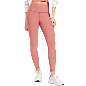 Old Navy High Waisted PowerSoft 7/8 Leggings in Dusty Red, Size Small Tall